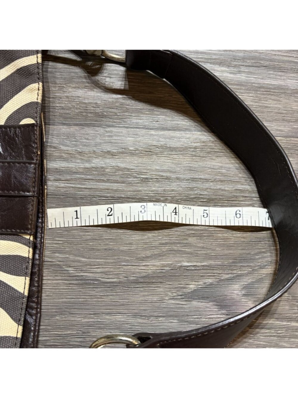 Nine West Zebra Print Hobo Shoulder Bag Faux Leather Brown Cream Y2K Pink Lining - Picture 12 of 16